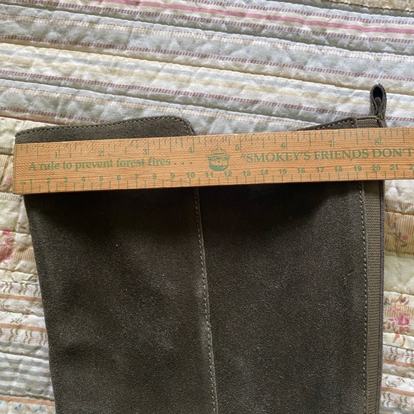 Marc Fisher Womens Rela Heels Tall Knee-High Boots - Dark Green Suede Size 10M - Picture 14 of 16